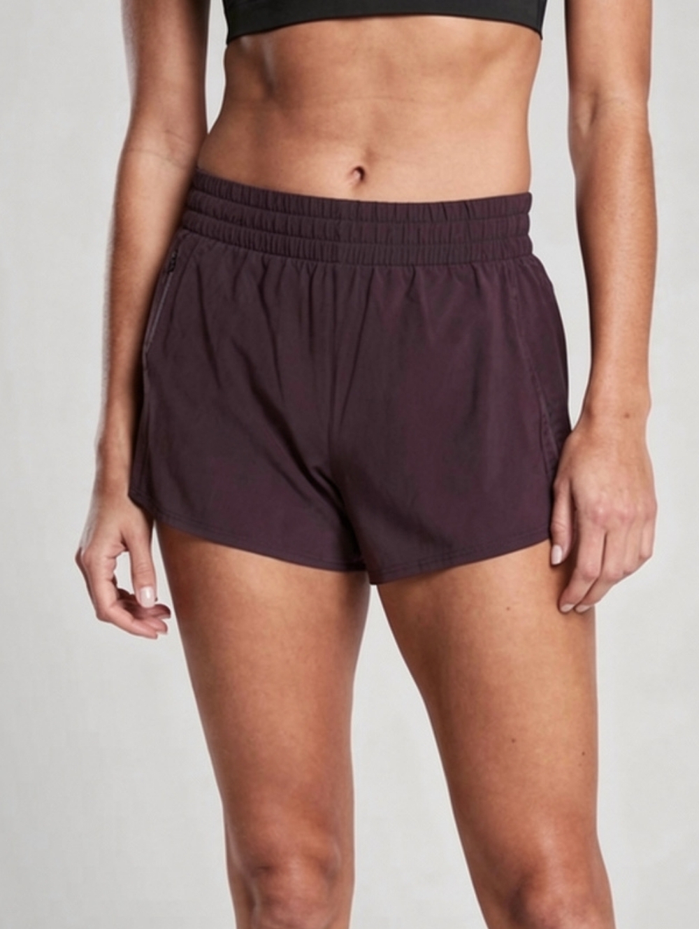 Athleta Hustle 3" Shorts; Color: Plum; NWOT; Size XL